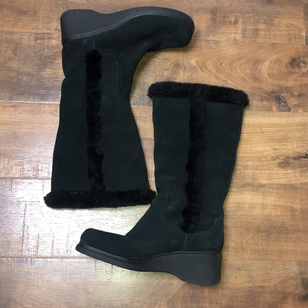 Bongo wedge suede winter boots 19963-8, size 9M - Picture 2 of 8